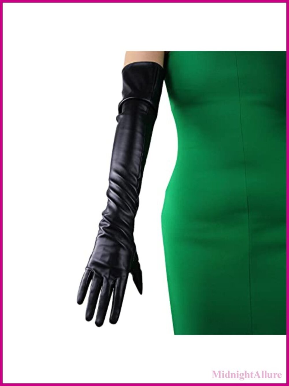 Faux Leather Opera Gloves 60cm Long Stretch Evening Party Cosplay